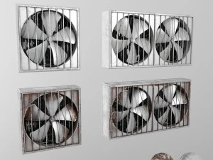 industrial wall fans 3D Model