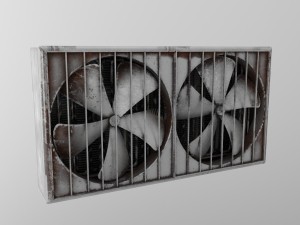 industrial wall fans 3D 模型
