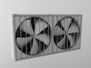 industrial wall fans 3D 模型