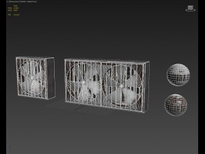 industrial wall fans 3D 模型