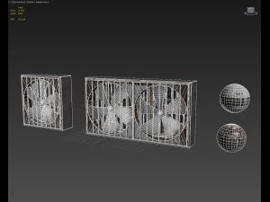 industrial wall fans 3D Model