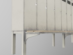 metal locker cabinet a 3Dモデル