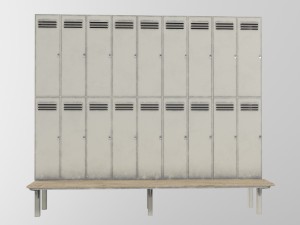 metal locker cabinet a 3Dモデル