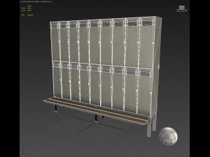 metal locker cabinet a 3Dモデル
