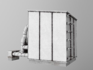 air pump building Modello 3D