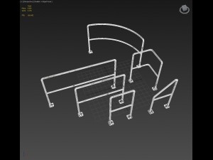 railing system collection Modelo 3D