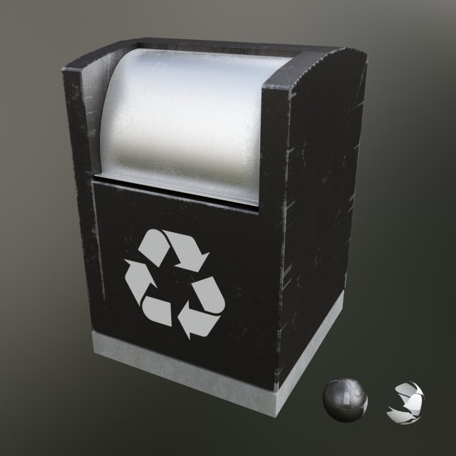 garbage container modern 3D Модель .c4d .max .obj .3ds .fbx .stl .blend 