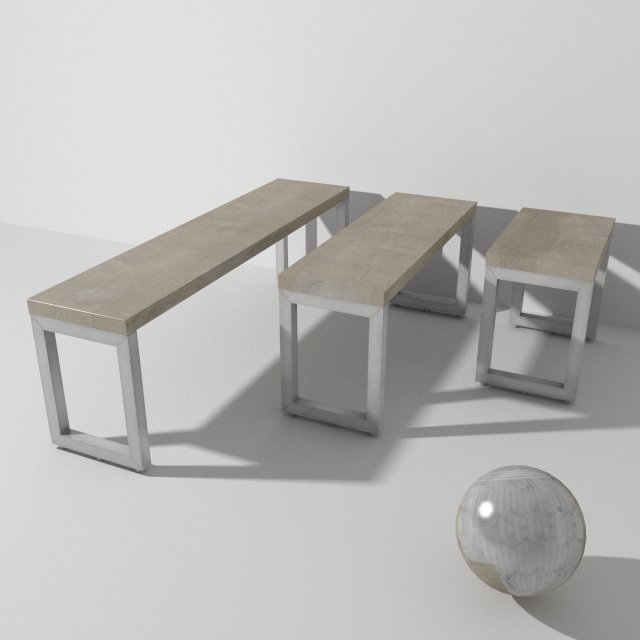 wooden forge bench collection Model 3D .c4d .max .obj .3ds .fbx .stl .blend 