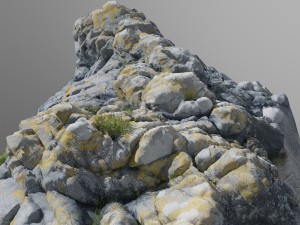 3d scanned stone cliff 001 3D 模型