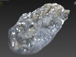 3d scanned stone cliff 001 3D 模型
