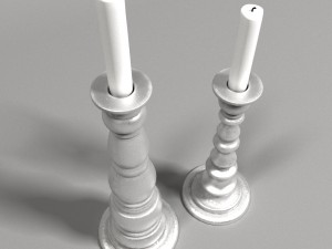 rustic metal candlesticks Modelo 3D
