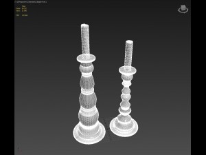 rustic metal candlesticks Modelo 3D