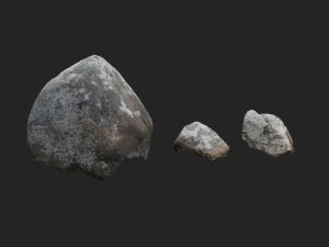 3d scanned stones 3 stones Model 3D