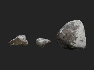 3d scanned stones 3 stones Model 3D