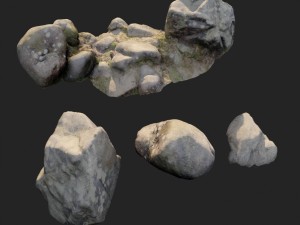 nature stones 003 pack 3D मॉडल