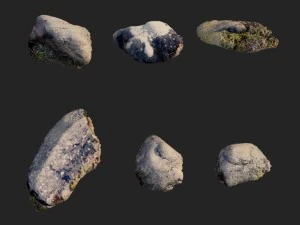 nature stones 004 pack 3D Model