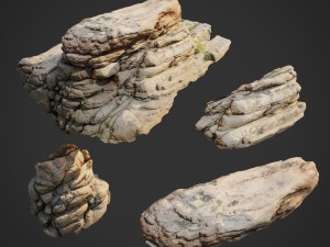 3d scanned nature stone 009 3D Model