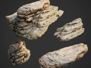 3D-gescannter Naturstein 009 3D Modell