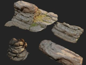 3d scanned nature stone 009 3D Model