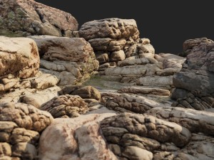 3d scanned nature stone 009 Modelo 3D
