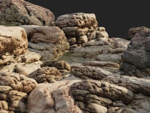 3d scanned nature stone 009 3D Model