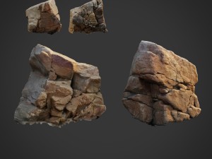 3d scanned nature stone 010 3D Модель