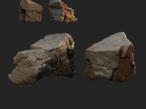3d scanned nature stone 010 3D Model