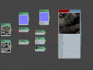 3 boyutlu taranmış doğa orman k&ouml;kleri 008 3D Model