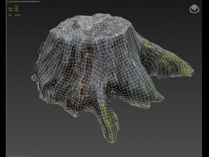 3d scanned nature tree stump 004 Model 3D