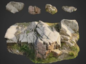 3d scanned nature stone 011 3D Model