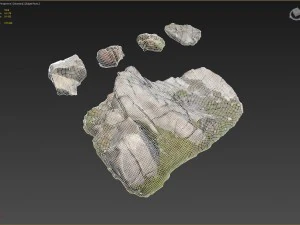 3d scanned nature stone 011 3D Model