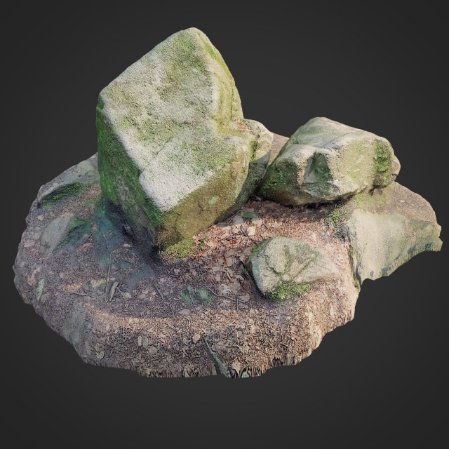 3d scanned nature stone 012 Model 3D .c4d .max .obj .3ds .fbx .stl .blend 