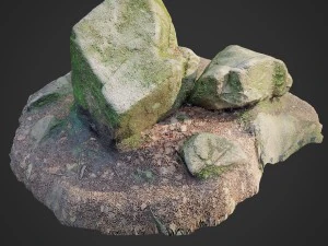 3d gescande natuursteen 012 3D Model