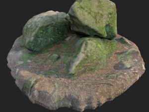 3d scanned nature stone 012 Model 3D