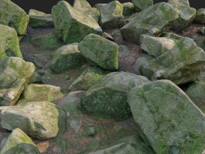 3d scanned nature stone 012 Model 3D