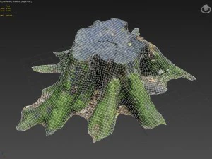 3d scanned nature tree stump 007 3D Model