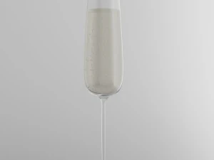 champagne glas 3D Model