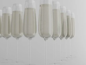 champagne glas 3D Model