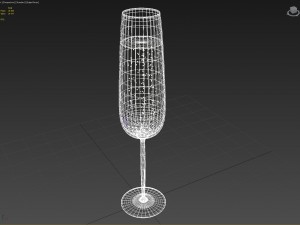 champagne glas Model 3D
