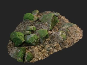 3d gescande natuursteen 015 3D Model