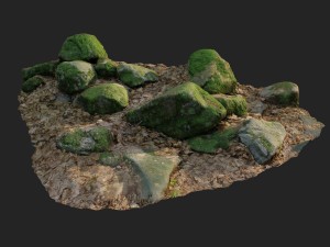 3d scanned nature stone 015 3D-Modell