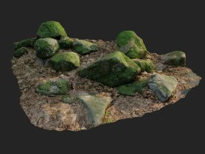 3d gescande natuursteen 015 3D Model