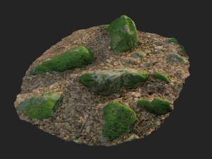 3d scanned nature stone 016 Modello 3D