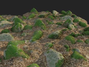 3d scanned nature stone 016 Modello 3D