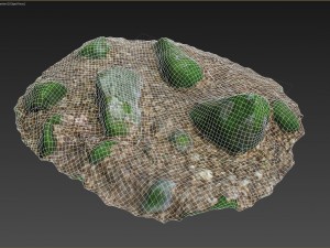 3d scanned nature stone 016 Modello 3D