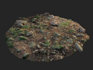 3d scanned nature stone 017 Modello 3D