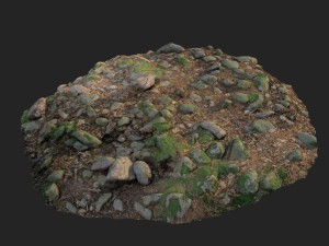 3d scanned nature stone 017 Modello 3D