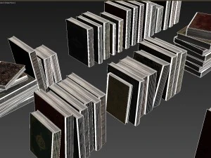 old books pack 001 collection 3D Model