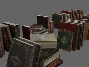 old books pack 001 collection Modèle 3D