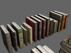 old books pack 001 collection Modèle 3D